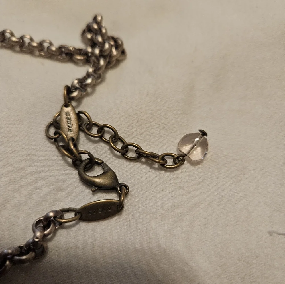 Sabika Elegant Silver Necklace - Picture 3 of 3
